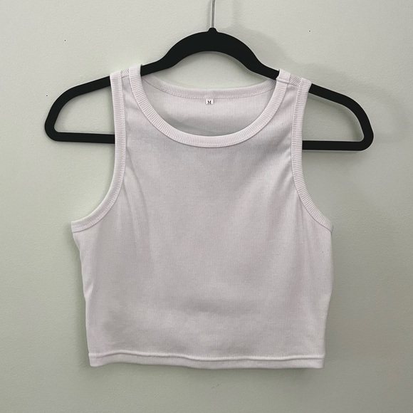 Amazon Tops - NWOT Casual Basic Sleeveless High Neck Rib Knit Crop Tank Top
